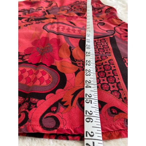 Tianelli Women’s Floral Paisley Pink Red Purple Surplus Sleeveless Top Sz‎ S - Picture 9 of 9